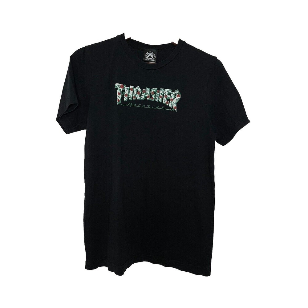 Thrasher Magazine Women’s Medium Black T-Shirt Graphic Rose Logo Skater